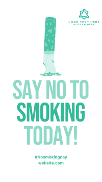 No To Smoking Today Facebook Story