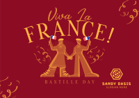 Wave Your Flag this Bastille Day Postcard Image Preview