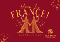 Wave Your Flag this Bastille Day Postcard Image Preview