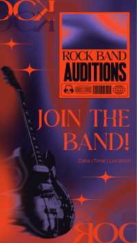 Modern Rock Auditions Instagram Story Design