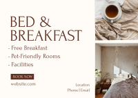 Bed and Breakfast Services Postcard