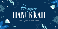 Elegant Hanukkah Night Twitter Post