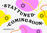 Stay Tuned Postcard Design