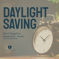 Daylight Saving Reminder Linkedin Post