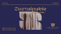 Elegant Minimalist Sustainable Fashion Facebook Event Cover