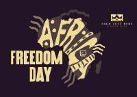 Freedom Africa Map Postcard