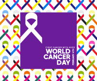 Cancer Day Ribbons Facebook Post