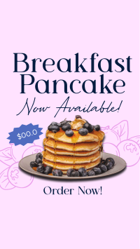 Breakfast Blueberry Pancake Facebook Story