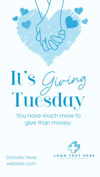 Giving Tuesday Hand Instagram Reel Image Preview