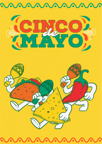 Cinco De Mayo Mascot Celebrates Flyer