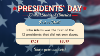 Presidents' Day Quiz  Animation