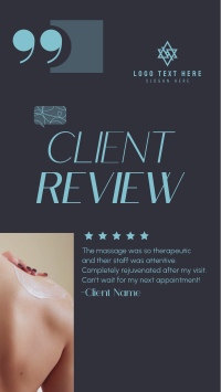 Spa Client Review Instagram Story