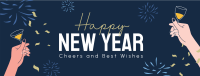 New Year Toast Greeting Facebook Cover Image Preview