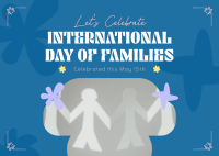 Modern International Day of Families Postcard