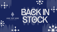 Geometric Back In Stock Facebook Event Cover