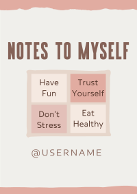 Note to Self List Poster