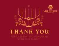 Hanukkah Light Thank You Card