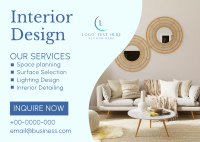 Modern Interior Design Postcard