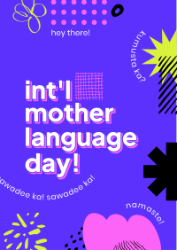 Bold Modern Language Day Flyer