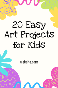 Easy Art for Kids Pinterest Pin Design