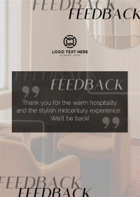 Minimalist Hotel Feedback Flyer