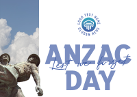 Anzac Day Soldiers Postcard