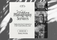 Elegant Wedding Photographer Postcard Design