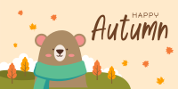 Bear in Autumn Twitter Post