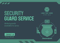 Security Guard Postcard example 1