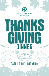 Retro Thanksgiving Day Invitation