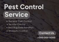 Minimalist Pest Control Postcard