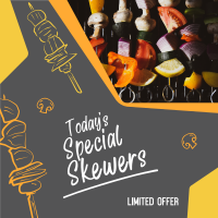 Restaurant Special Skewers Instagram Post