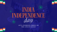India Independence Symbols Animation