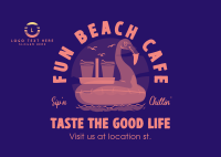 Beachside Cafe Postcard