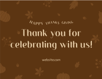 Happy Thanksgiving Thank You Card Image Preview