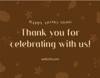 Happy Thanksgiving Thank You Card Design