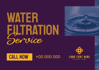 Water Filtration Service Postcard