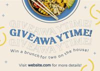 Giveaway Food Bowl Postcard