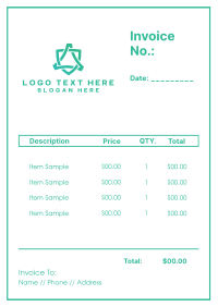 Simple Outlined Invoice Image Preview