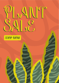 Quirky Plant Sale Poster