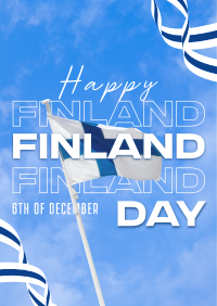 Simple Finland Indepence Day Poster