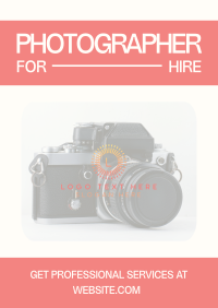 Professional Photographer Poster