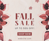 Scarlet Autumn Leaves Facebook Post Design