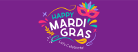 Mardi Gras Mask Facebook Cover Image Preview