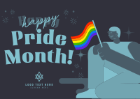 Modern Pride Month Celebration Postcard