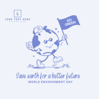 World Environment Day Mascot Linkedin Post Design