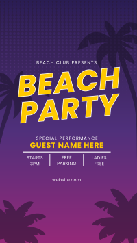 Beach Club Party Facebook Story