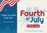 Fourth of July Promo Postcard Design