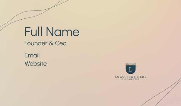 Minimal Gradient Business Card Design Image Preview