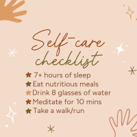 Self care checklist Instagram Post